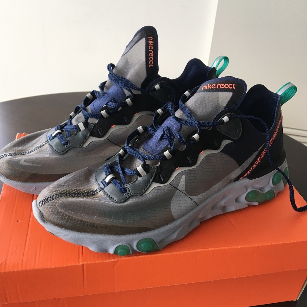 Nike React Element 87 Neptune Green- Men’s Size 10